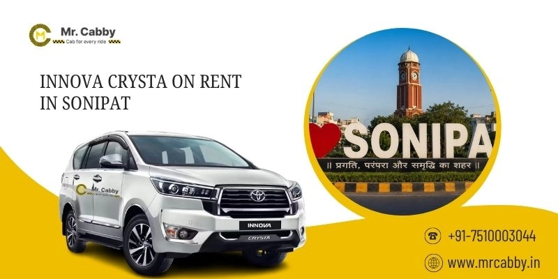 Innova Crysta on Rent in Sonipat, Innova Crysta Hire in Sonipat, Innova Crysta Booking in Sonipat fare start at Rs. 18/km