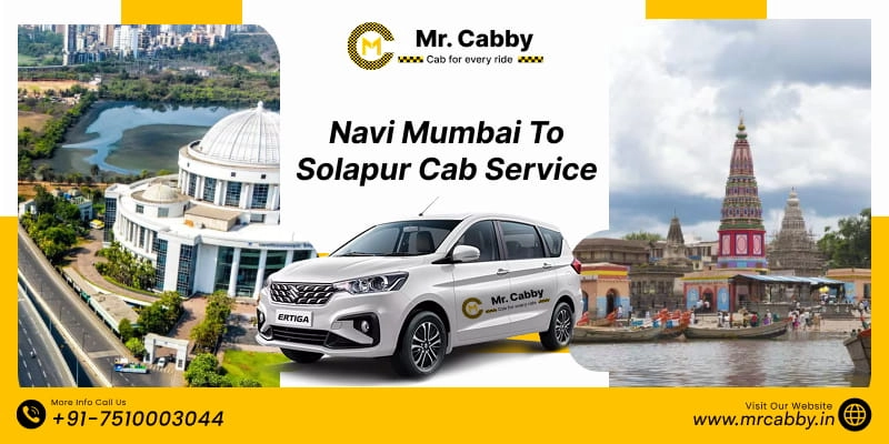 Navi Mumbai to Solapur cab service | Book One Way Taxi from Navi Mumbai to Solapur at Rs. 12/km