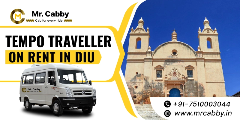Tempo Traveller on Rent in Diu | Hire a Tempo Traveller in Diu for One-Way and Round Trip starts @ 25 Rs./km